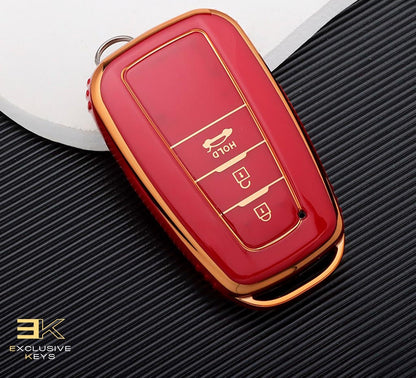 Case for Toyota Corolla, Prius, Camry, CHR, C-HR, RAV4, Altis, Land Cruiser y Prado (3 Buttons)